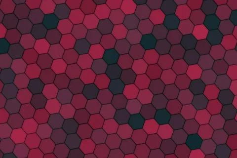 Close-up of red and black hexagonal glitter confetti Stock Illustration