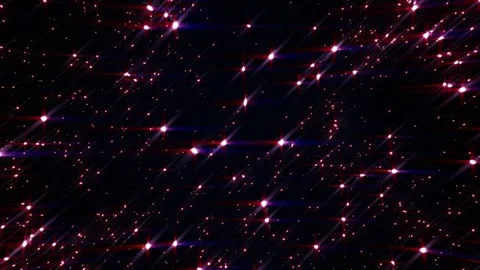 Close up of red and blue starburst background animation glowing in galaxies. Stock Footage 281118409