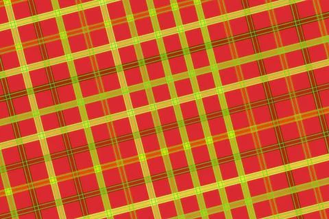 Close-up of a red and green grid pattern on fabric Illustrazione stock