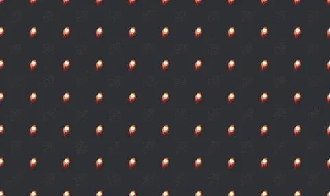 Close-up of red and white led lights on black background Stock Illustration