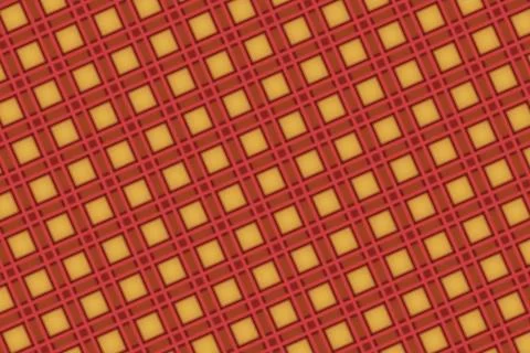 Close-up of red and yellow textured fabric with pattern Stock Illustration