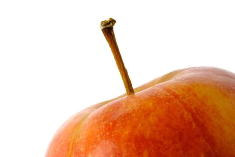 Close up red Apple fruit isolated on white background Stock Photos