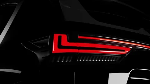 Close up of a red back light car Stock-Footage 331947143