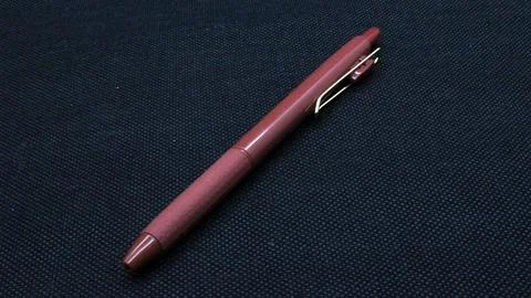 Close up red ballpoint isolated Stock Photos