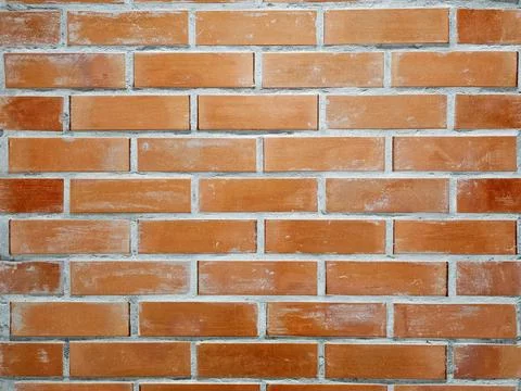 Close up Red Brick Wall Background. Stock Photos