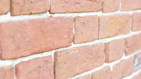 Close up of a red brick wall. Stock Footage 315464546