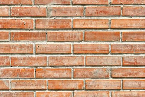 Close Up Red Brick Wall Pattern Texture Background. Photos