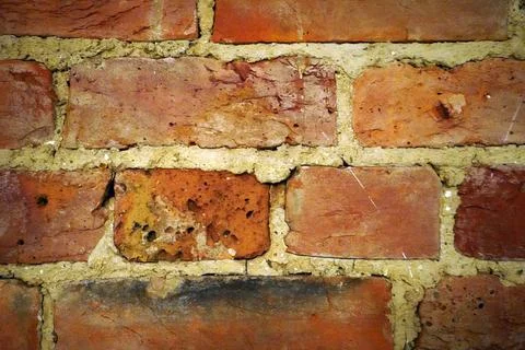 Close up of a red brick wall 写真素材