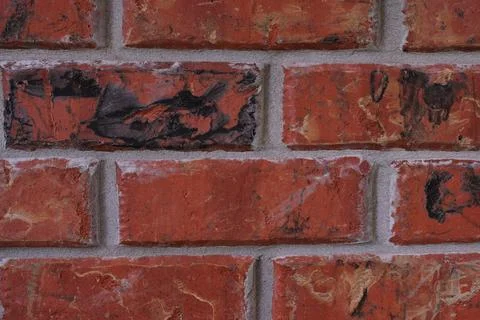 Close up of red brick wall Stock Photos