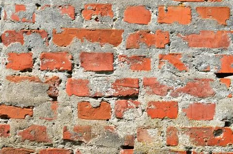 Close up of red brick wall Stock Photos