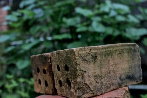 Close up of red bricks Stock Photos