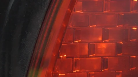Close Up On Red Car Tail Light Stock Footage 118617671