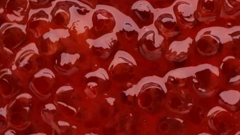 Close up of red caviar , rotation shot. canned red caviar Stock Footage 234127607
