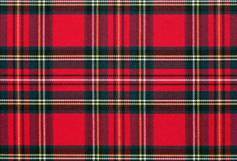 Close up of red, checkered textile background, texture with copy space Stock Photos