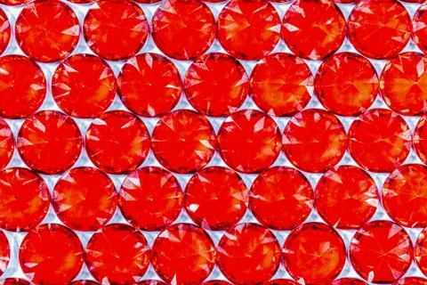 Close up red diamond in pattern. 库存照片