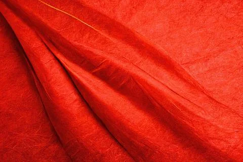 Close-up of red fabric as a background, ai generated Stock Illustration