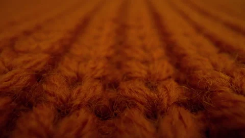 Close-up red fabric knitted texture background Video stock 148089708