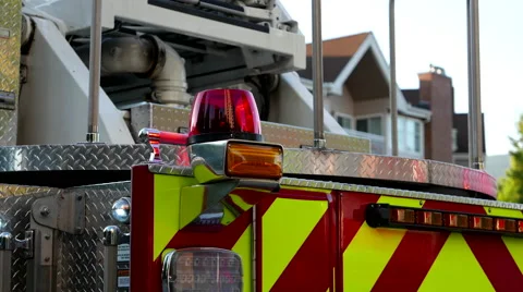 Close up red flashing emergency lights on accident scene with 4k resolution. Stock Footage 67581316