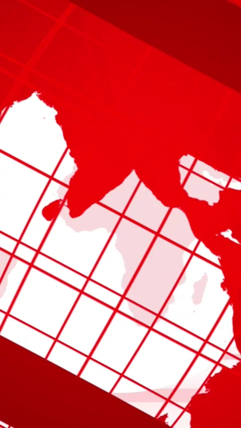 Close up of red globe with world map and grid. Close up earth planet. Close.. Stock Footage 345963107
