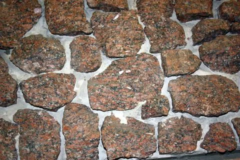 Close-Up Red Granite Block Texture – Interior Wall Stock Photos