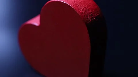 Close-up red heart on a dark background Stock Footage 170828317
