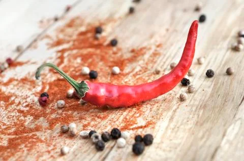 Close on red hot pepper Stock Photos