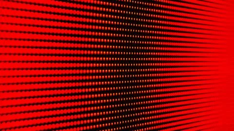 Close up of Red LED Light Panel Displaying Vivid Pixels Stock Photos