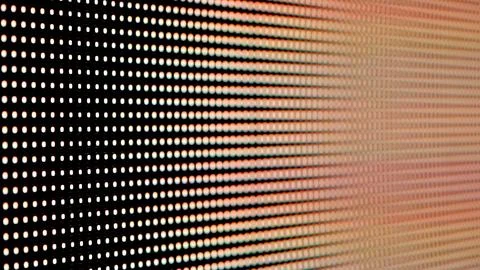 Close up of Red LED Light Panel Displaying Vivid Pixels Stock Photos