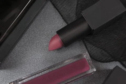 Close up of red lipstick  Stock Photos