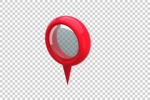 Close-up of red map marker Stock Illustration