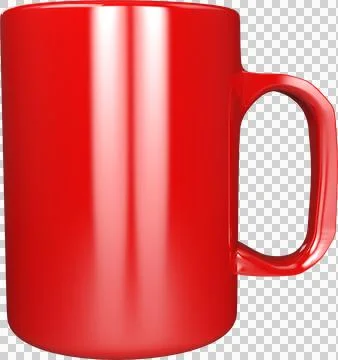 Close up of red mug Illustration