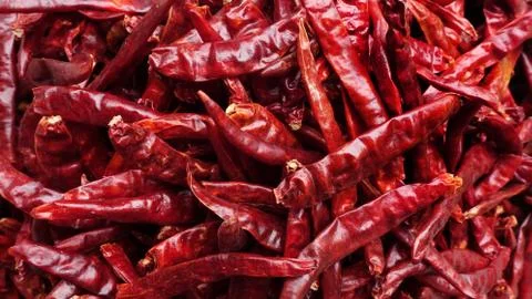 Close up of red peppers Stock Photos