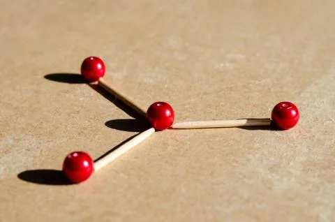Close-up of  red  plastic  balls  which represents concept of social network Stock Photos