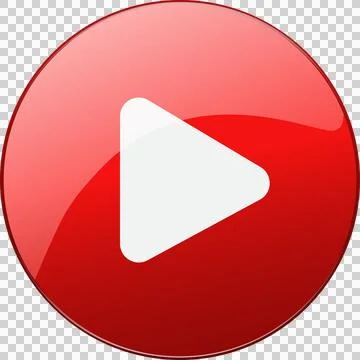 Close-up of red play button Stockillustratie