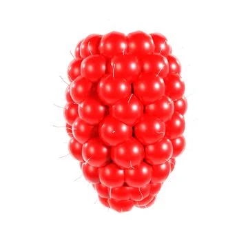 A close up of a red raspberry Illustrazione stock