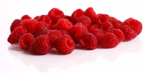 Close up of red raspberry Stock Photos