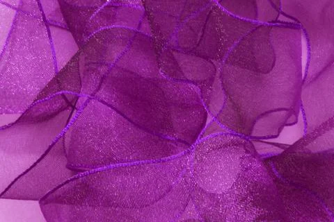 Close up of red Ribbons On Background, wavy pattern like flower Stock Photos