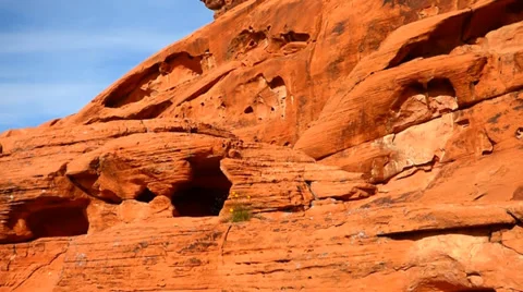 Close Up Red Rock Caves Video stock 37498806