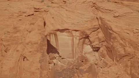 Close up Red Rock Cliffside Texture of Arizona Mountains (Horseshoe Bend) Stock Footage 168670869