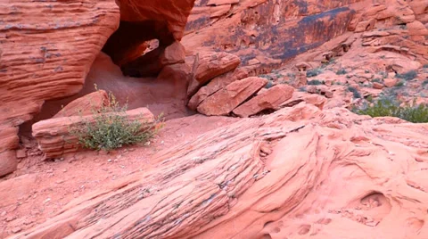 Close Up of Red Rock Formations Video stock 37553103