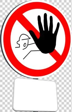 Close-up of red stop sign with blank placard Stock Illustration