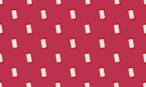 Close-up of red surface with white rectangular holes pattern Stock Illustration