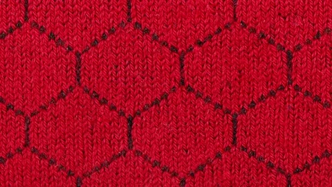 Close-up of red texture fabric cloth, textile background. Stock Footage 249955110