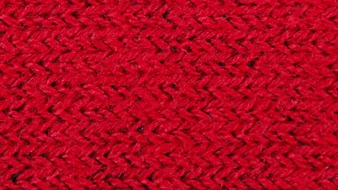 Close-up of red texture fabric cloth, textile background. Stock Footage 249956476