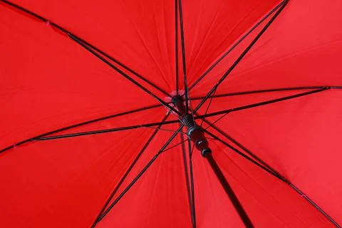 Close up red umbrella low angle view Close up red colorful vivid umbrella ... Photos