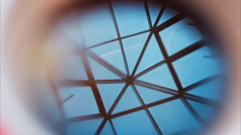 Close up of the reflection of a fence on a cup of tea Video stock 304257079