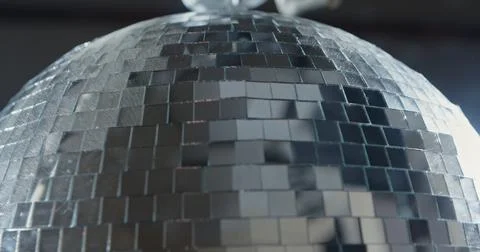 Close up of Reflective Mirror Disco Ball Tiles Stock Photos