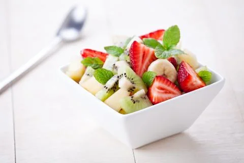 Close Up Of A Refreshing Fruit Salad Stock Photos