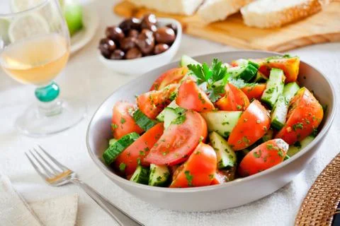 Close Up Of A Refreshing Salad Stock Photos