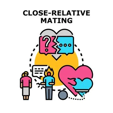 Close relative mating concept problem choice illustration Stock Illustration